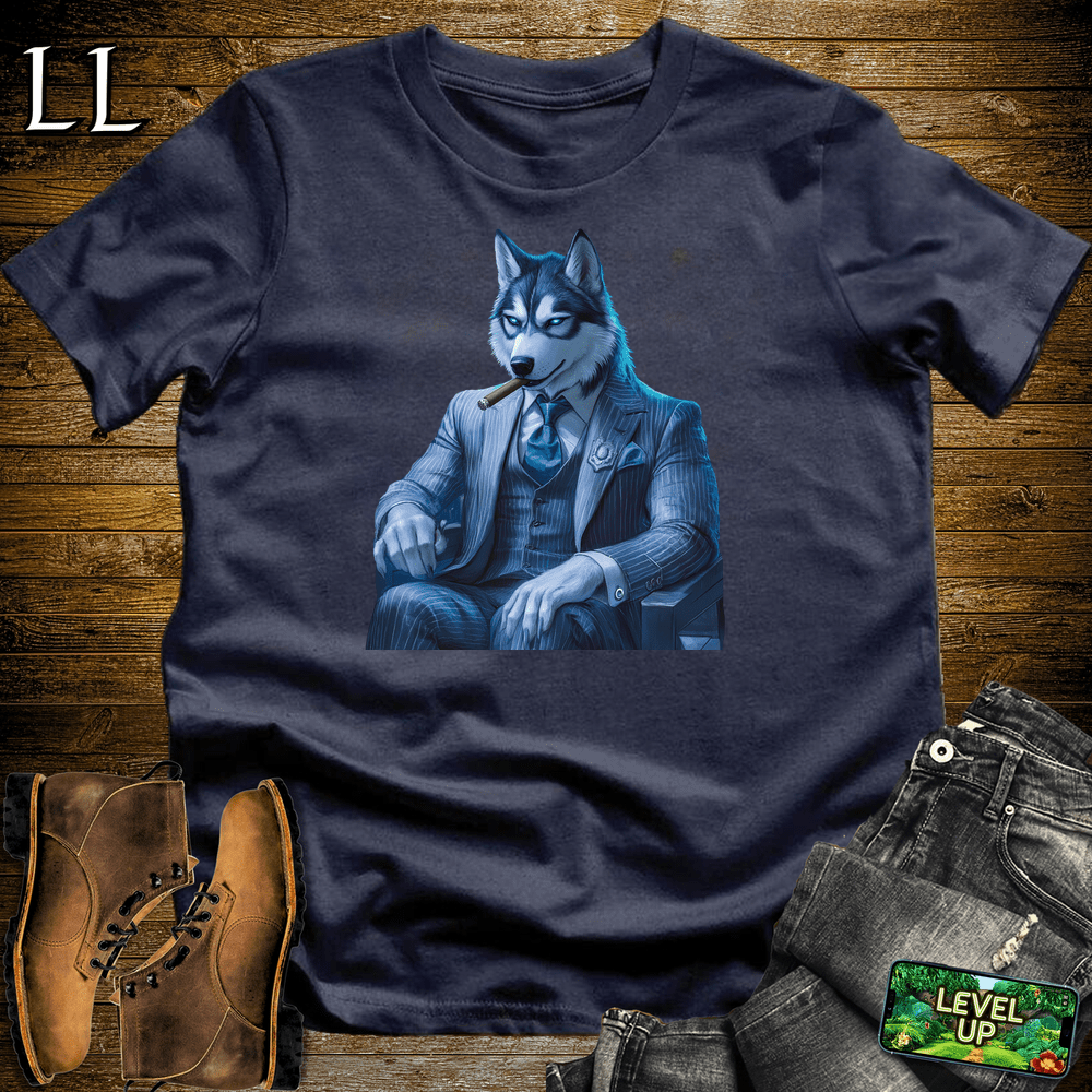 Cigar Siberian Husky Navy | Husky Lover Gift Tee
