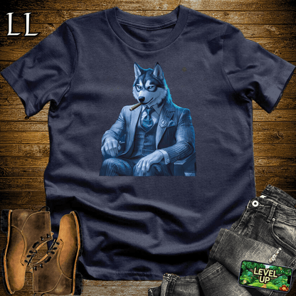 Cigar Siberian Husky Navy | Husky Lover Gift Tee
