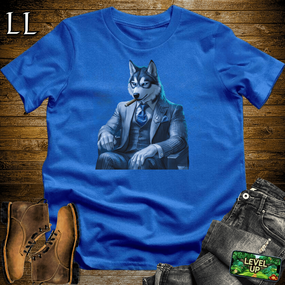 Cigar Siberian Husky Royal Blue | Husky Lover Gift Tee
