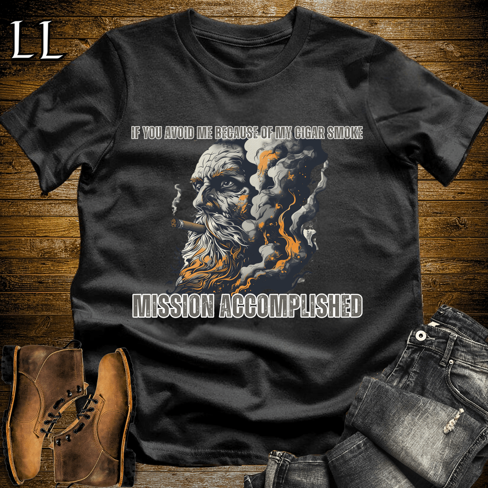 Cigar Smoke Avoid Me Softstyle T-Shirt Black | Funny Cigar Lover Tee