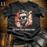 Cigar Smoking Shirt Softstyle T-Shirt Black | Cigar Lover Gift Graphic Tee