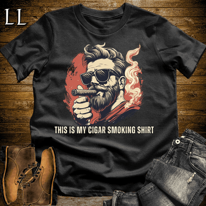 Cigar Smoking Shirt Softstyle T-Shirt Black | Cigar Lover Gift Graphic Tee