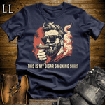 Cigar Smoking Shirt Softstyle T-Shirt Navy | Cigar Lover Gift Graphic Tee
