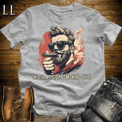 Cigar Smoking Shirt Softstyle T-Shirt Sport Grey | Cigar Lover Gift Graphic Tee