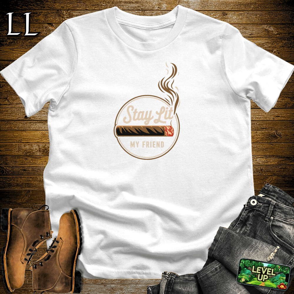 Cigar Stay Lit My Friend - White - LegacyLayers