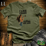 Cigar Tap Dat Ash Military Green | Funny Cigar Lover Tee