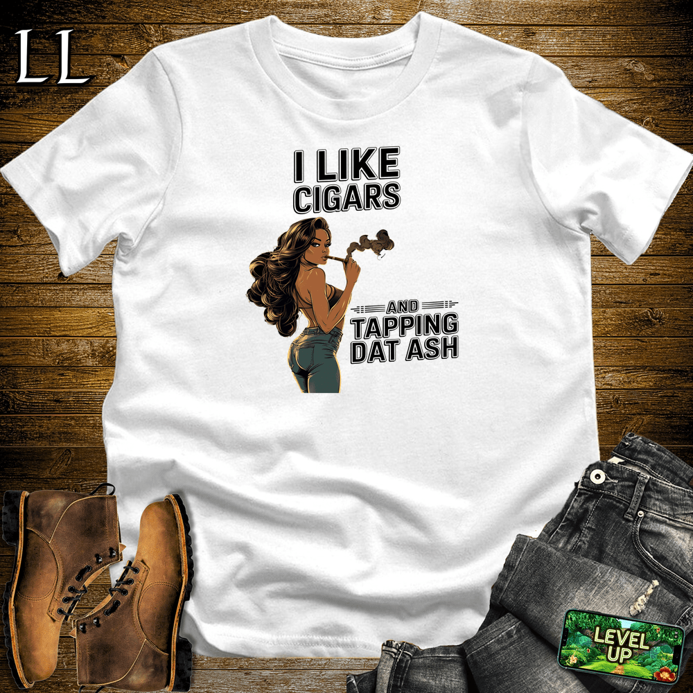 Cigar Tap Dat Ash White | Funny Cigar Lover Tee