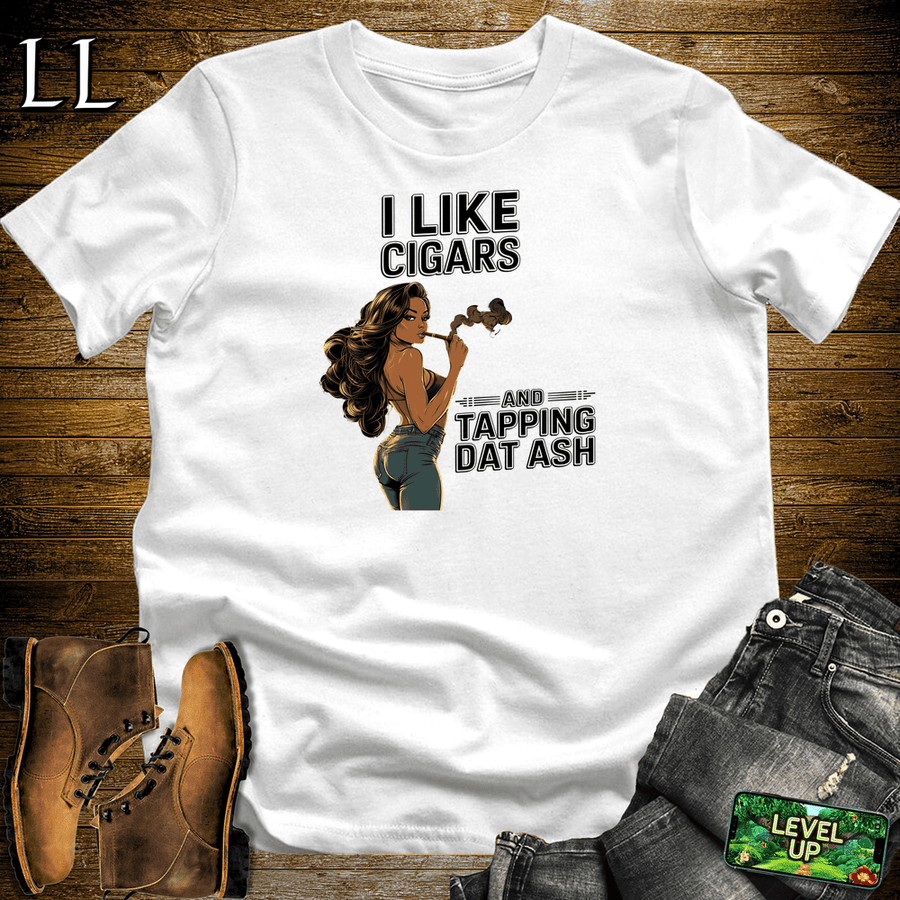 Cigar Tap Dat Ash White | Funny Cigar Lover Tee
