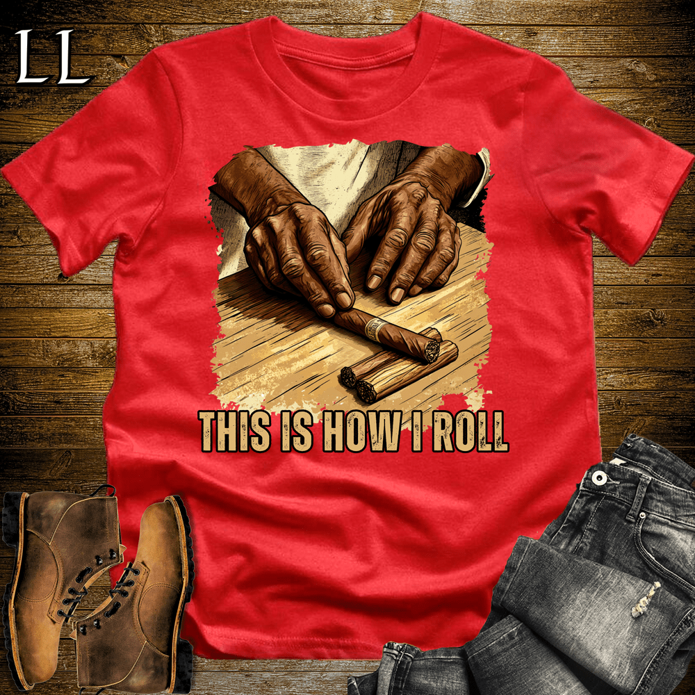 Cigar This Is How I Roll Softstyle T-Shirt Red | Funny Cigar Tee