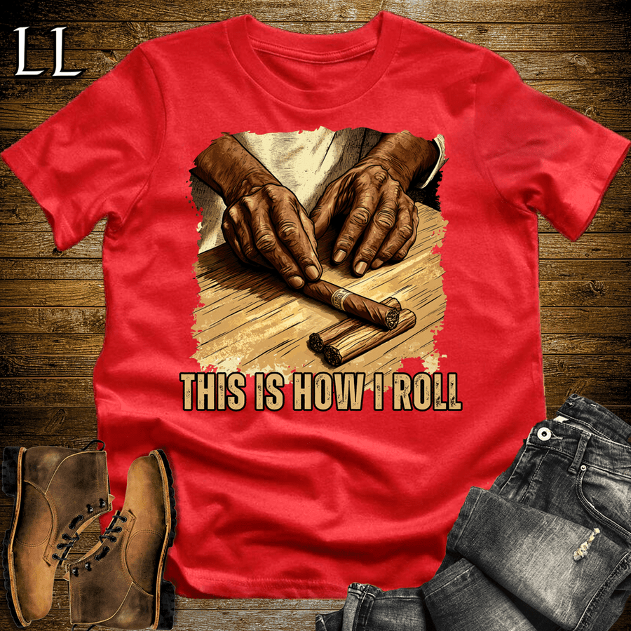 Cigar This Is How I Roll Softstyle T-Shirt Red | Funny Cigar Tee