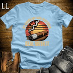 Cigar Vegetarian Softstyle T-Shirt Light Blue | Funny Cigar Tee