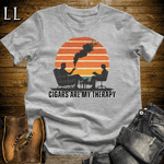 Cigars Are My Therapy Shirt Sport Grey | Funny Cigar Lover Tee