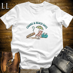 Cigars and Beach Days T-Shirt White | Beach Cigar Gift Tee