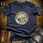 Cigars and Billiards T-Shirt Navy | Cigar and Billiards Pool Player Tee