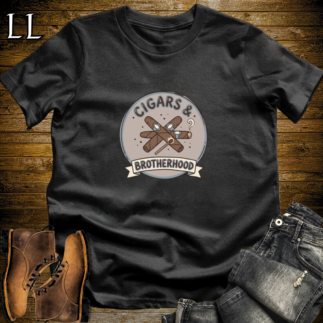 Cigars and Brotherhood T-Shirt Black | Cigar Brotherhood Gift Tee