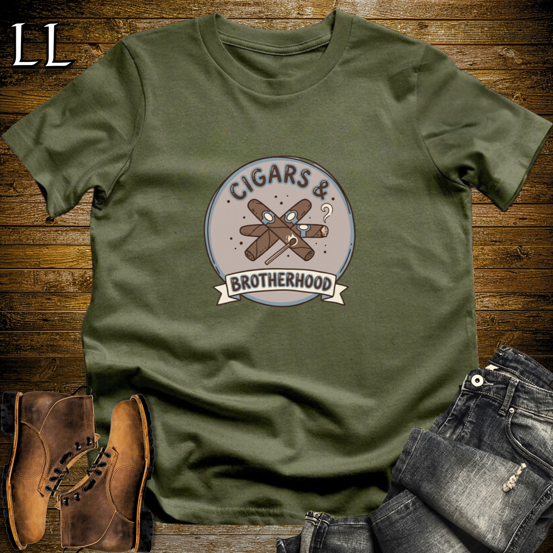 Cigars and Brotherhood T-Shirt Military Green | Cigar Brotherhood Gift Tee