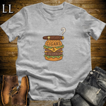 Cigars and Burgers T-Shirt Sport Grey | Cigar Pairing Shirt
