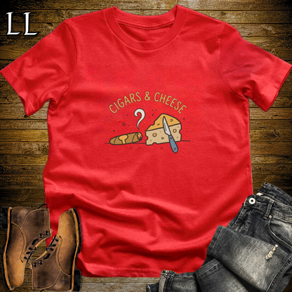 Cigars and Cheese T-Shirt Red | Cigar Pairing Gift Shirt