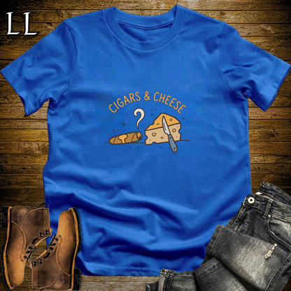 Cigars and Cheese T-Shirt Royal Blue | Cigar Pairing Gift Shirt