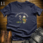 Cigars and Cold Mornings T-Shirt Navy | Winter Cigar Tee