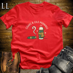 Cigars and Cold Mornings T-Shirt Red | Winter Cigar Tee