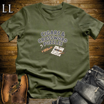 Cigars and Crossword Puzzles T-Shirt Military Green | Cigar Crossword Gift Tee