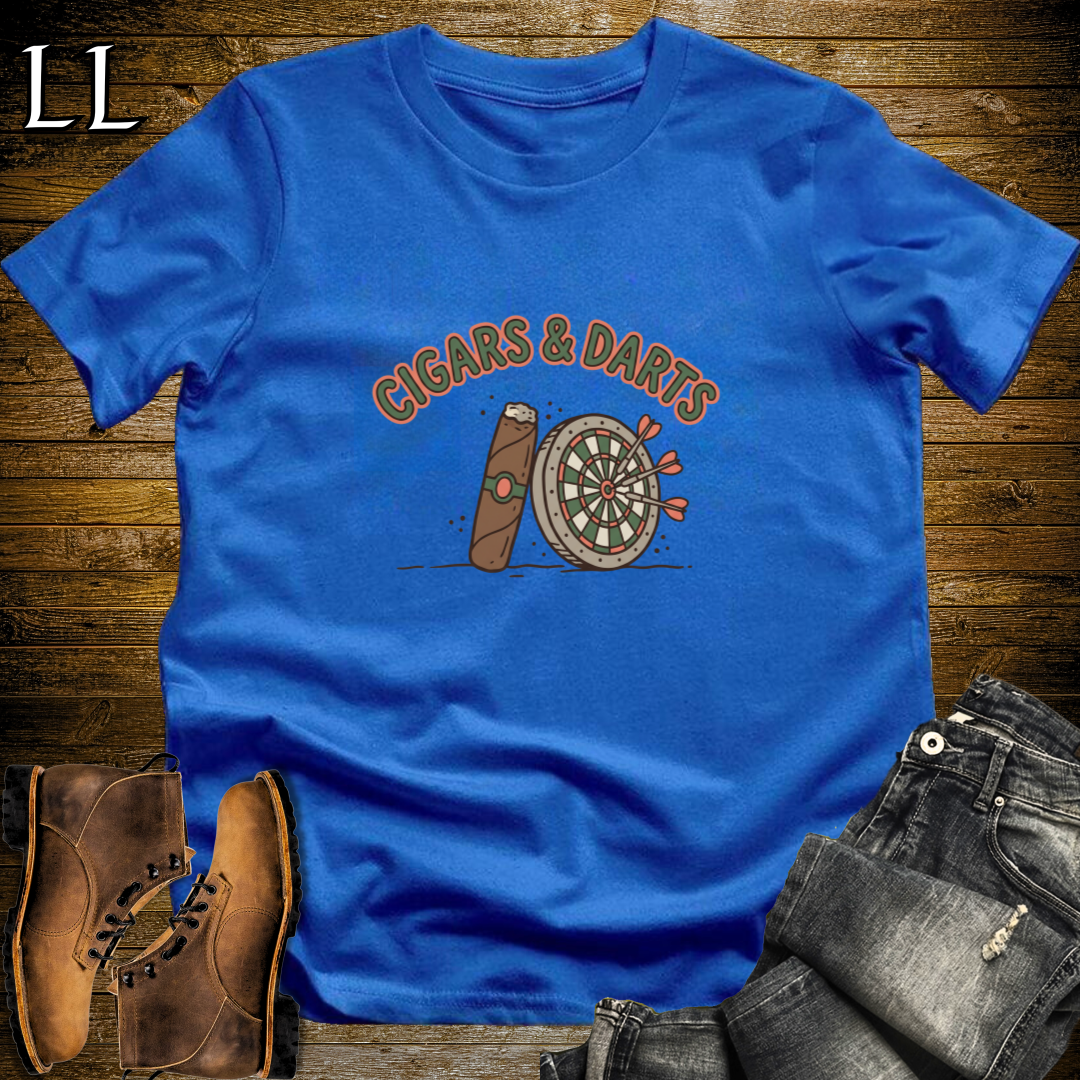 Cigars and Darts T-Shirt Royal Blue | Cigar and Darts Player Tee