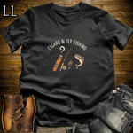 Cigars and Fly Fishing T-Shirt Black | Fly Fishing Cigar Gift Tee