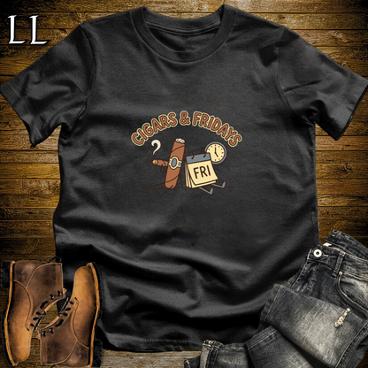 Cigars and Fridays T-Shirt Black | Friday Cigar Shirt