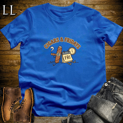 Cigars and Fridays T-Shirt Royal Blue | Friday Cigar Shirt
