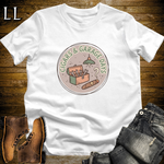 Cigars and Garage Days T-Shirt White | Man Cave Cigar Gift Tee