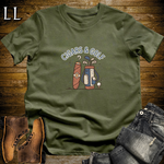 Cigars and Golf T-Shirt Military Green | Cigar Golfer Gift Tee