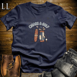 Cigars and Golf T-Shirt Navy | Cigar Golfer Gift Tee