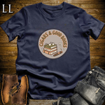 Cigars and Good Books T-Shirt Navy | Cigar Reader Gift Tee