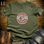 Cigars and Horseshoes T-Shirt Military Green | Cigar Gift For Him Tee