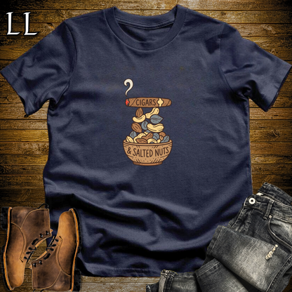 Cigars and Nuts T-Shirt Navy | Cigar Pairing Tee