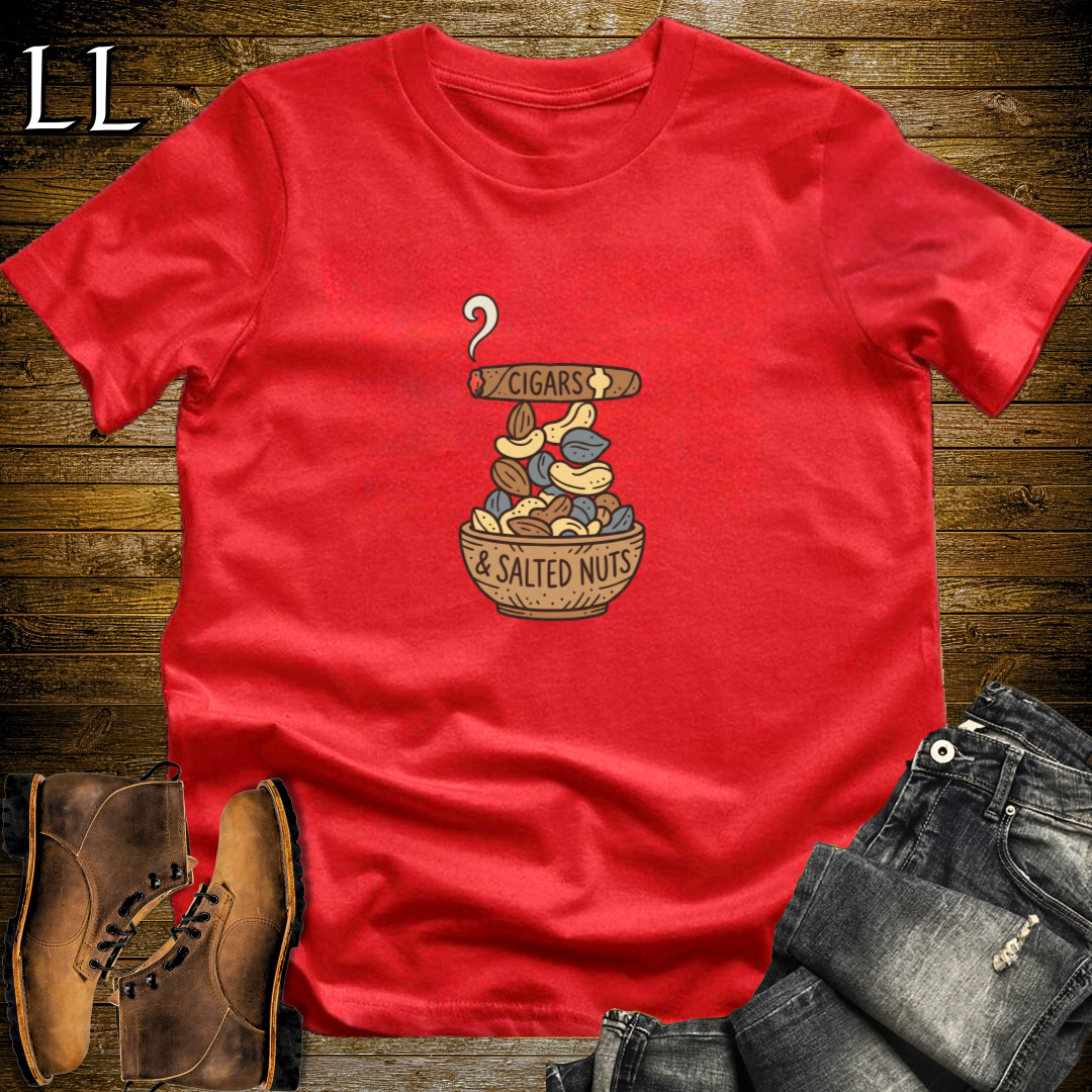 Cigars and Nuts T-Shirt Red | Cigar Pairing Tee