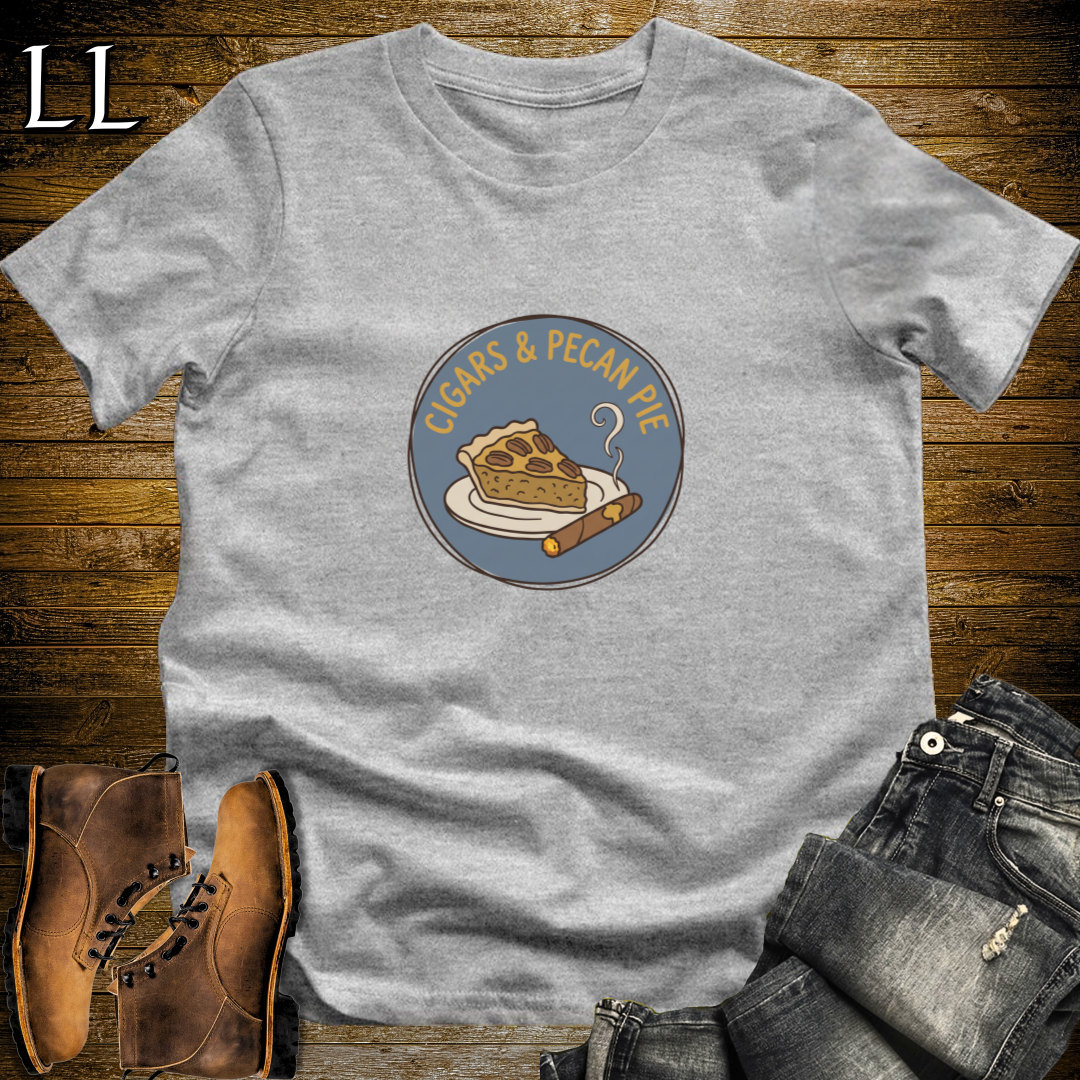 Cigars and Pecan Pie T-Shirt Sport Grey | Cigar Pairing Shirt