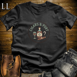 Cigars and Port T-Shirt Black | Cigar Pairing Gift Tee