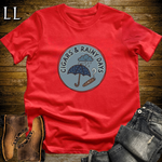 Cigars and Rainy Days T-Shirt Red | Rainy Day Cigar Lover Gift Tee