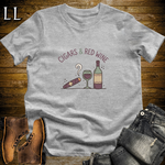 Cigars and Red Wine T-Shirt Sport Grey | Cigar Pairing Gift Tee