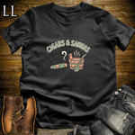 Cigars and Saunas T-Shirt Black | Cigar Lover Gift Shirt