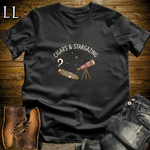 Cigars and Stargazing T-Shirt Black | Cigar Lover Gift