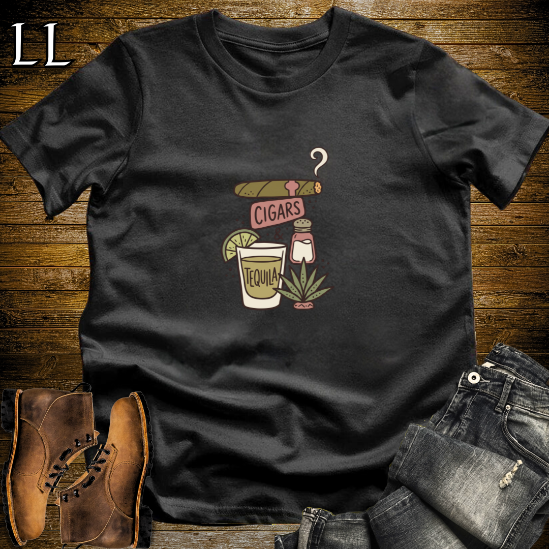 Cigars and Tequila T-Shirt Black | Cigar Pairing Gift