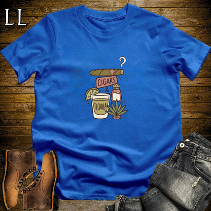 Cigars and Tequila T-Shirt Royal Blue | Cigar Pairing Gift