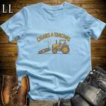 Cigars and Tractors T-Shirt Light Blue | Tractor Lover Cigar Gift Tee