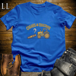 Cigars and Tractors T-Shirt Royal Blue | Tractor Lover Cigar Gift Tee