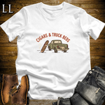 Cigars and Truck Beds T-Shirt White | Truck Owner Cigar Gift Tee