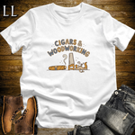 Cigars and Woodworking T-Shirt White | Workshop Gift Shirt