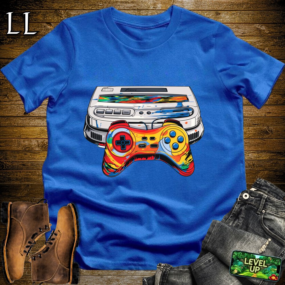 Classic Console Graffiti Style Softstyle Tee - Royal - LegacyLayers